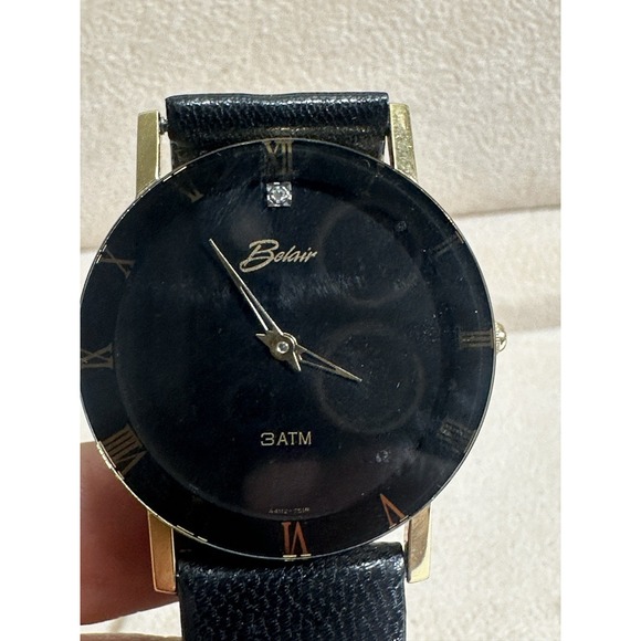Belair Men's Watch with Diamond Accents Swiss Made Water Resistant - Picture 7 of 8